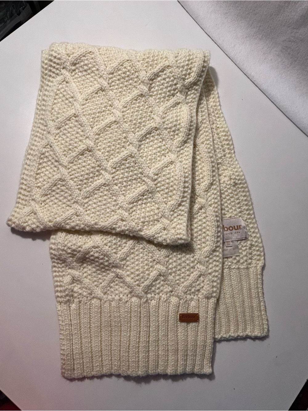 Barbour Cable Knit Scarf